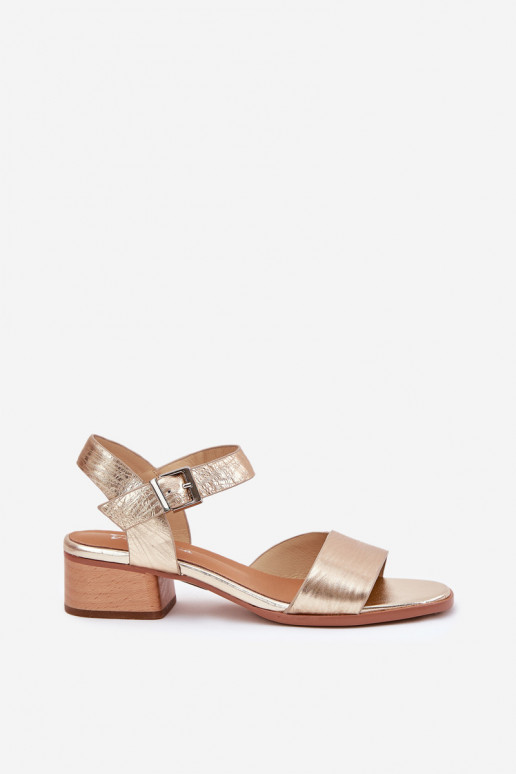 Damensandalen Feminin mit Absätzen Es mussciejka N6802-25 goldene Farbe Damensandalen Feminin mit Absätzen Es mussciejka N6802-25 goldene Farbe