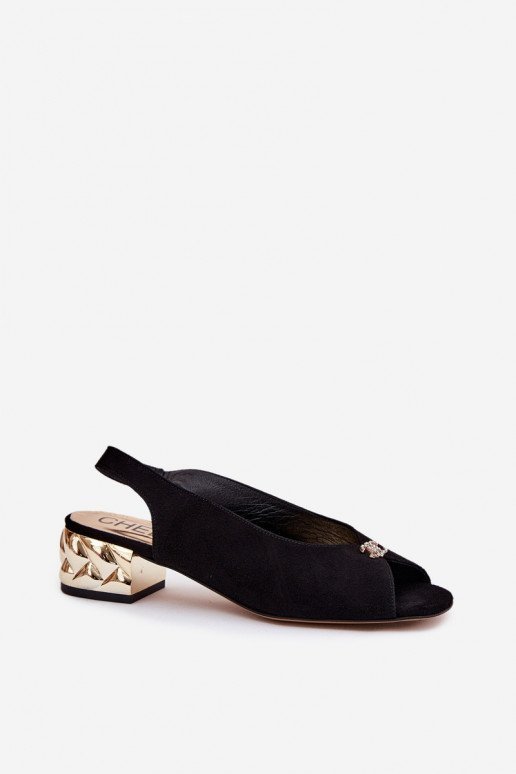 aus INildleder Eleganter Stil Damensandalen CheBello 4724 schZuarze Farbe aus INildleder Eleganter Stil Damensandalen CheBello 4724 schZuarze Farbe