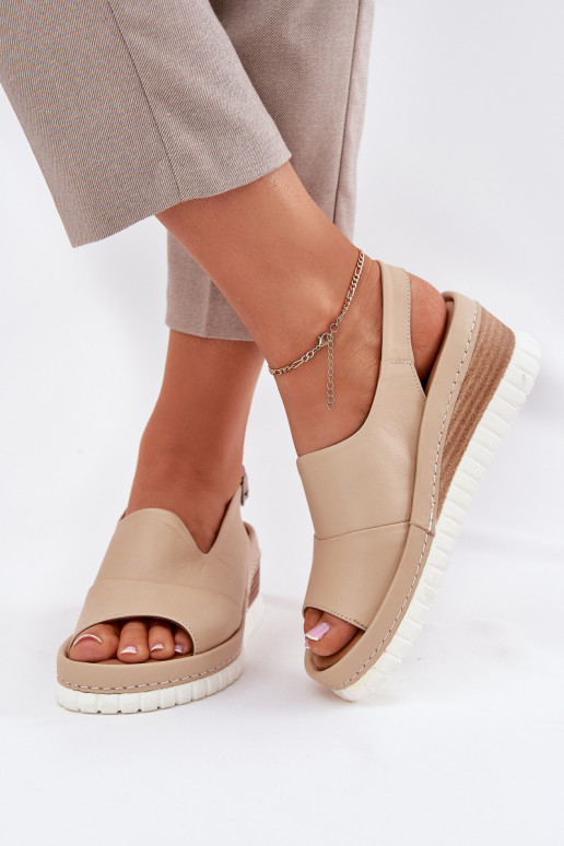 Damensandalen Haut Auf einem Keil Artiker 56C0919 Beige Damensandalen Haut Auf einem Keil Artiker 56C0919 Beige