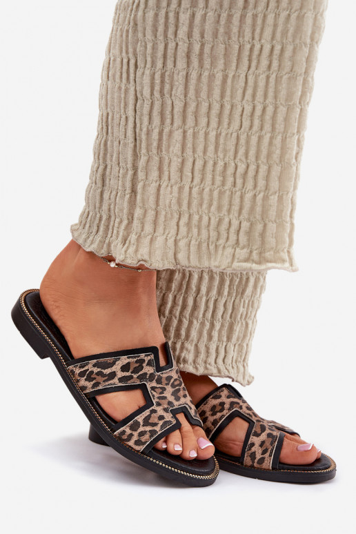 Haut gleichschenklig Hausschuhe mit Leopardenfellmuster Zazoo 40383 schZuarze Farbe Haut gleichschenklig Hausschuhe mit Leopardenfellmuster Zazoo 40383 schZuarze Farbe