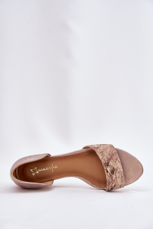 Damensandalen Es mussciejka 01971-71 goldene Farbe Damensandalen Es mussciejka 01971-71 goldene Farbe