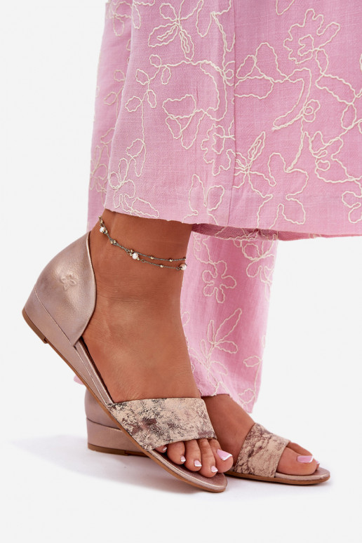 Damensandalen Es mussciejka 01971-71 goldene Farbe Damensandalen Es mussciejka 01971-71 goldene Farbe