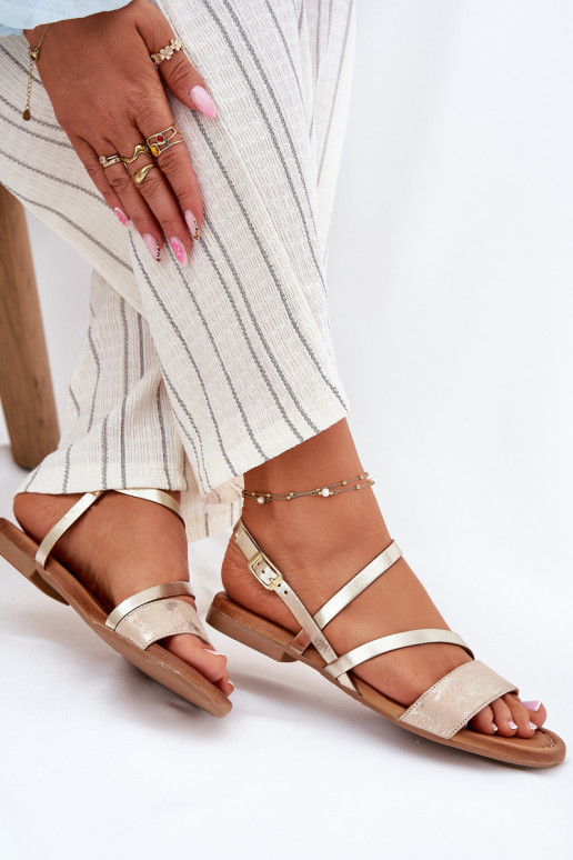 Damensandalen Feminin mit breiten Absätzen Es mussciejka 06966-25 goldene Farbe Damensandalen Feminin mit breiten Absätzen Es mussciejka 06966-25 goldene Farbe