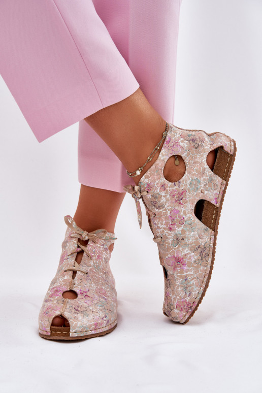 Gemustert Haut Stiefel Es mussciejka 03426-48 Beige Gemustert Haut Stiefel Es mussciejka 03426-48 Beige