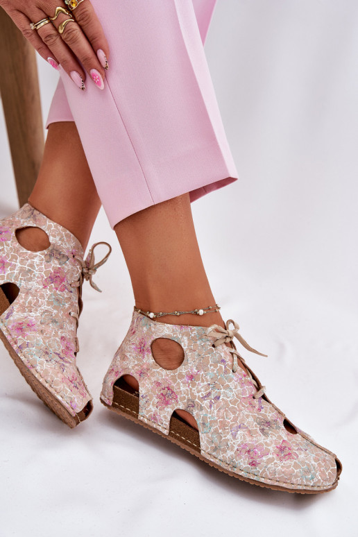 Gemustert Haut Stiefel Es mussciejka 03426-48 Beige Gemustert Haut Stiefel Es mussciejka 03426-48 Beige