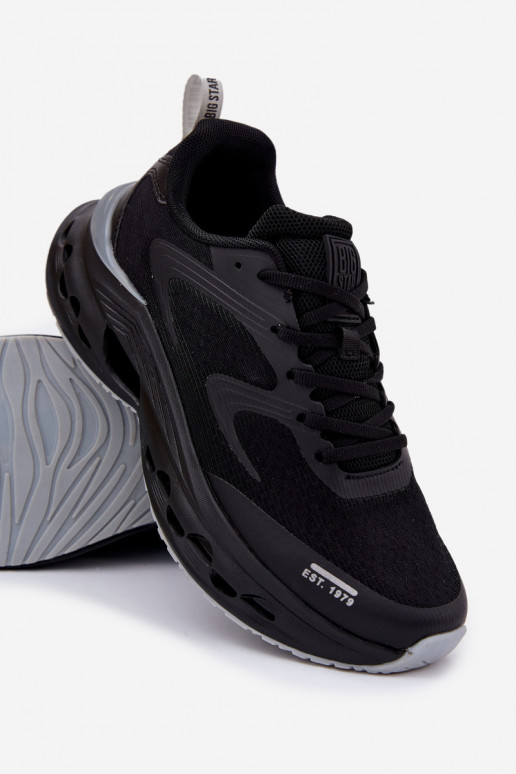 Turnschuhe Männlich mit einer Plattform Big Star RR174022 Hi-Poly System schZuarze Farbe Turnschuhe Männlich mit einer Plattform Big Star RR174022 Hi-Poly System schZuarze Farbe