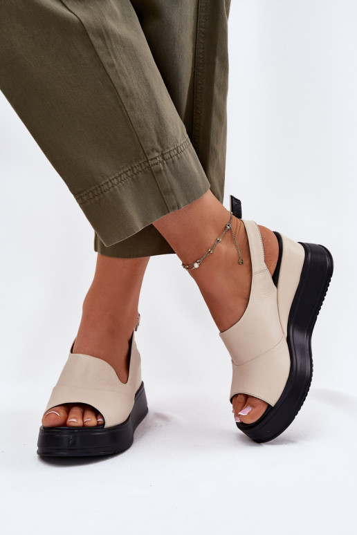 Haut Feminin Plateausandalen Artiker 54C0401 Beige Haut Feminin Plateausandalen Artiker 54C0401 Beige