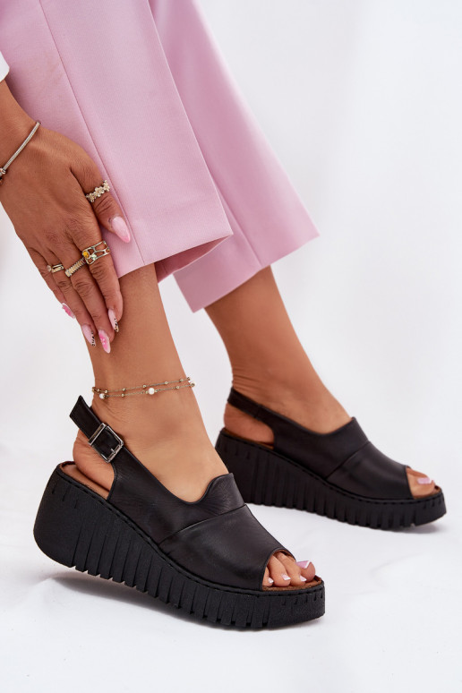 DamensandalenErmöglichtturalnej Skóry Auf einem Keil Artiker 54C0791 schZuarze Farbe DamensandalenErmöglichtturalnej Skóry Auf einem Keil Artiker 54C0791 schZuarze Farbe