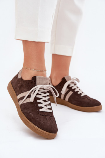 Zazoo N1068 aus INildleder Niedrig Sneakers Stilvollllschuhe Feminin CzekoladoZue 2