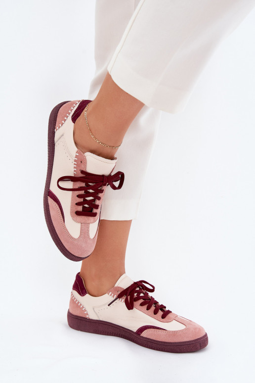 Haut Sneakers Stilvollllschuhe Feminin Zazoo N1202 pinke Farbe