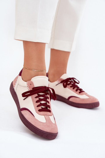 Haut Sneakers Stilvollllschuhe Feminin Zazoo N1202 pinke Farbe 2