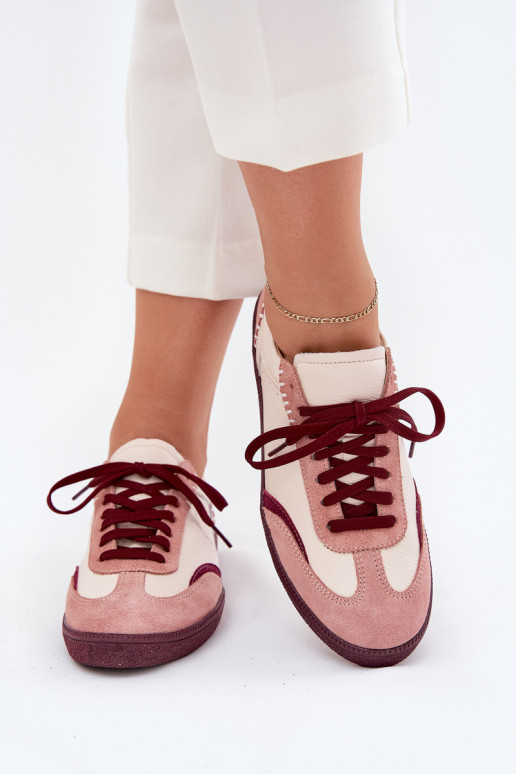 Haut Sneakers Stilvollllschuhe Feminin Zazoo N1202 pinke Farbe