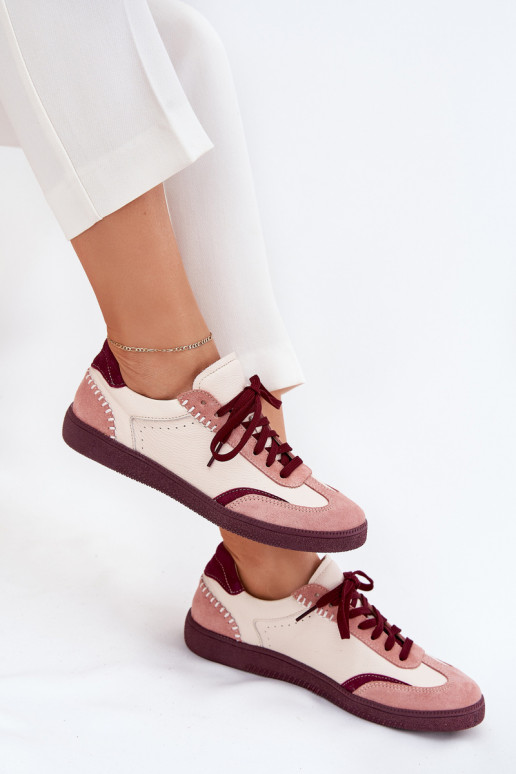 Haut Sneakers Stilvollllschuhe Feminin Zazoo N1202 pinke Farbe