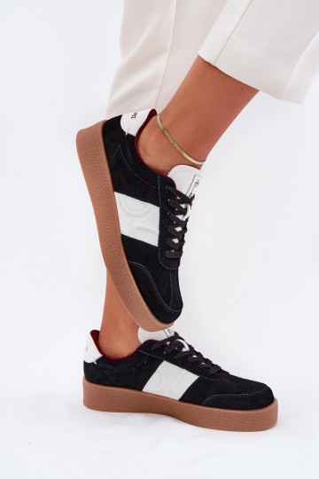 aus INildleder Sneakers Stilvollllschuhe Feminin Daniel Lopez Just Dare SS2D4021 schZuarze Farbe