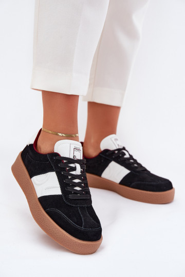 aus INildleder Sneakers Stilvollllschuhe Feminin Daniel Lopez Just Dare SS2D4021 schZuarze Farbe 2