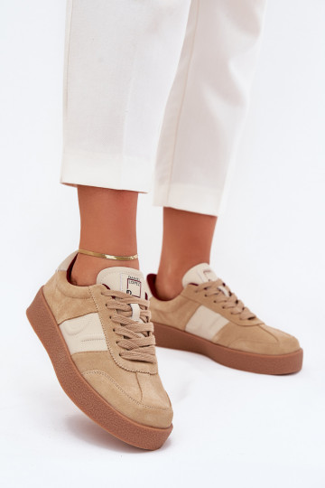 aus INildleder Sneakers Stilvollllschuhe Feminin Daniel Lopez Just Dare SS2D4022 Beige