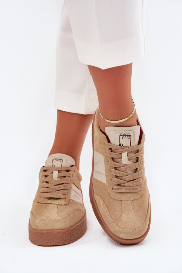 aus INildleder Sneakers Stilvollllschuhe Feminin Daniel Lopez Just Dare SS2D4022 Beige 2