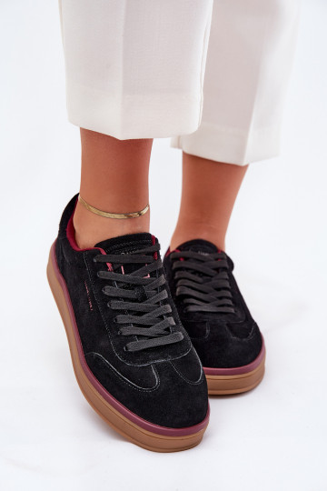 aus INildleder Feminin Sneakers Stilvollllschuhe Daniel Lopez Just Dare SS2D4006 schZuarze Farbe