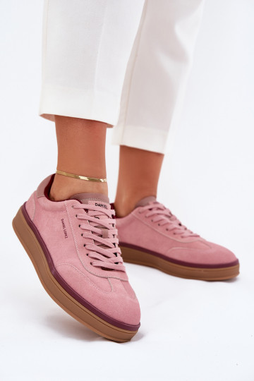 aus INildleder Feminin Sneakers Stilvollllschuhe Daniel Lopez Just Dare SS2D4010 pinke Farbe