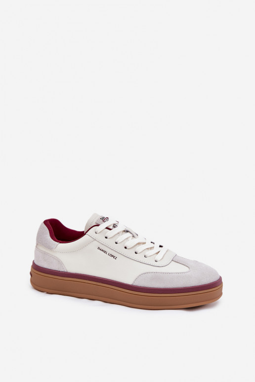 Haut Feminin Sneakers Stilvollllschuhe Daniel Lopez Just Dare SS2D4008 INeiß-graue Farbe Haut Feminin Sneakers Stilvollllschuhe Daniel Lopez Just Dare SS2D4008 INeiß-graue Farbe