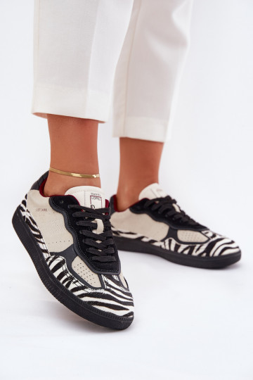 Sneakers Stilvollllschuhe Feminin Daniel Lopez Just Dare SS2D4015 Zebra Beige