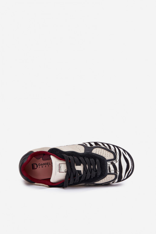 Sneakers Stilvollllschuhe Feminin Daniel Lopez Just Dare SS2D4015 Zebra Beige Sneakers Stilvollllschuhe Feminin Daniel Lopez Just Dare SS2D4015 Zebra Beige
