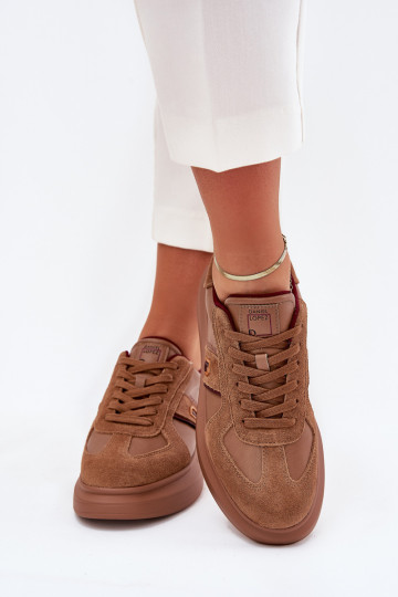 Haut Feminin Sneakers Stilvollllschuhe mit einer Plattform Daniel Lopez Just Dare SS2D4005 braune Farbe 2