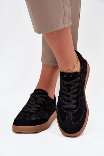 aus INildleder Sneakers Stilvollllschuhe Feminin Big Star SS274673 HI-POLY SYSTEM schZuarze Farbe