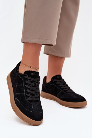 aus INildleder Sneakers Stilvollllschuhe Feminin Big Star SS274673 HI-POLY SYSTEM schZuarze Farbe 2