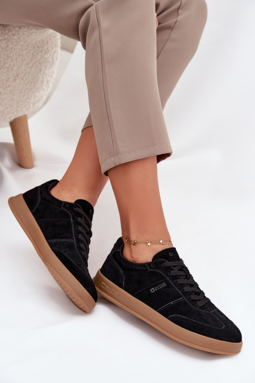 aus INildleder Sneakers Stilvollllschuhe Feminin Big Star SS274673 HI-POLY SYSTEM schZuarze Farbe