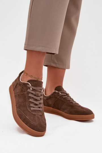 aus INildleder Sneakers Stilvollllschuhe Feminin Big Star SS274676 HI-POLY SYSTEM braune Farbe 2
