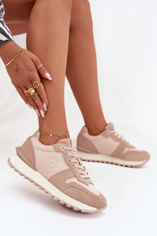 Haut Sneakers Stilvollllschuhe Feminin Big Star OO274521 HI-POLY SYSTEM Nude Haut Sneakers Stilvollllschuhe Feminin Big Star OO274521 HI-POLY SYSTEM Nude