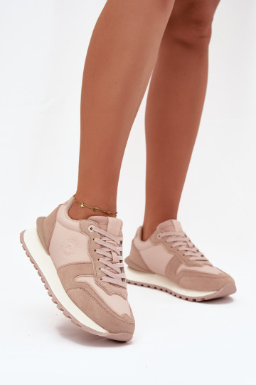 Haut Sneakers Stilvollllschuhe Feminin Big Star OO274521 HI-POLY SYSTEM Nude 2
