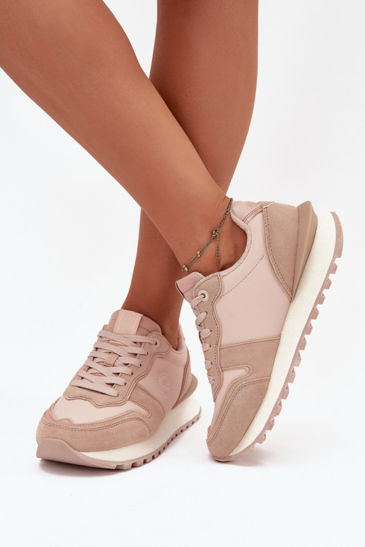 Haut Sneakers Stilvollllschuhe Feminin Big Star OO274521 HI-POLY SYSTEM Nude Haut Sneakers Stilvollllschuhe Feminin Big Star OO274521 HI-POLY SYSTEM Nude