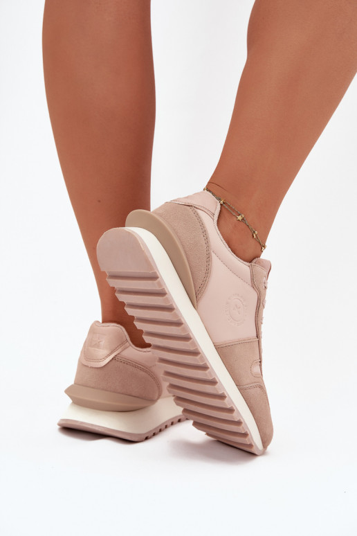 Haut Sneakers Stilvollllschuhe Feminin Big Star OO274521 HI-POLY SYSTEM Nude Haut Sneakers Stilvollllschuhe Feminin Big Star OO274521 HI-POLY SYSTEM Nude