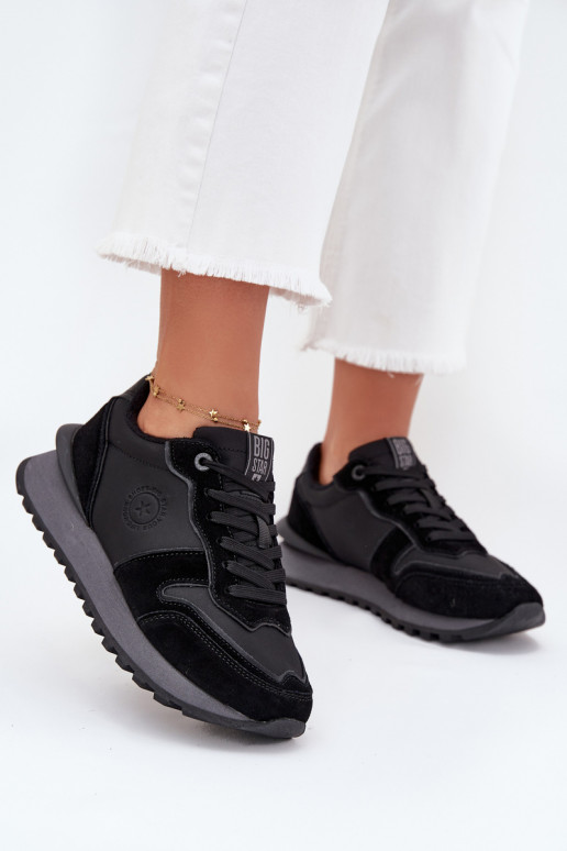 Haut Sneakers Stilvollllschuhe Feminin Big Star OO274529 HI-POLY SYSTEM schZuarze Farbe Haut Sneakers Stilvollllschuhe Feminin Big Star OO274529 HI-POLY SYSTEM schZuarze Farbe