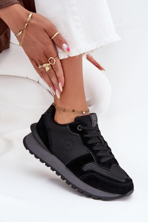 Haut Sneakers Stilvollllschuhe Feminin Big Star OO274529 HI-POLY SYSTEM schZuarze Farbe Haut Sneakers Stilvollllschuhe Feminin Big Star OO274529 HI-POLY SYSTEM schZuarze Farbe