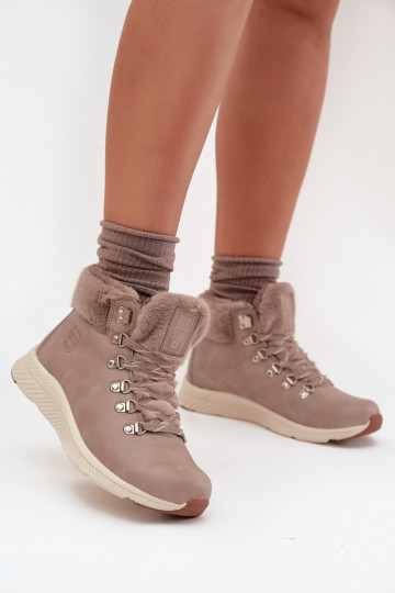 Schuhe Feminin mit Pelzmantel Big Star MM274487 graue Farbe