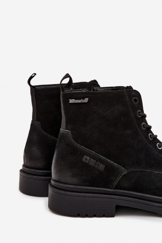 Haut sich Zuarm laufen Stiefel Männlich Zum Schloss Big Star OO174148 schZuarze Farbe Haut sich Zuarm laufen Stiefel Männlich Zum Schloss Big Star OO174148 schZuarze Farbe