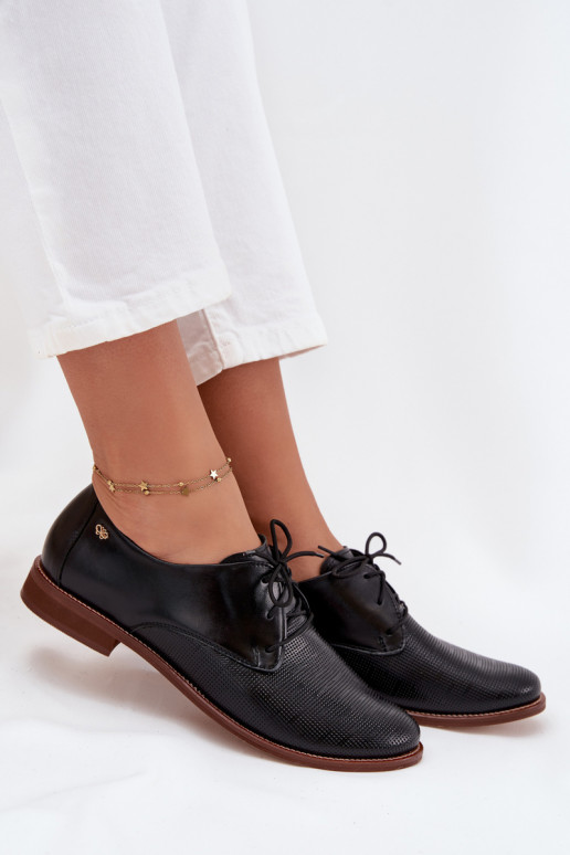 Haut Schuhe Feminin Eleganter Stil mit Schnürsenkeln Zazoo 4238 schZuarze Farbe