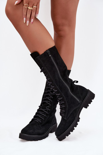 INildlederschuhe Mit einer Spitze Mittlere INade Zazoo 3103 schZuarze Farbe