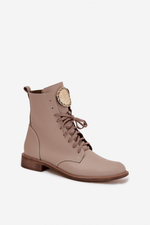 Haut Damenstiefel mit breiten Absätzen Ze goldene Farbem Detalem Zazoo 3084 Beige Haut Damenstiefel mit breiten Absätzen Ze goldene Farbem Detalem Zazoo 3084 Beige