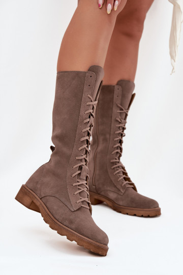 INildlederschuhe Mit einer Spitze Mittlere INade Zazoo 3103 Beige 2