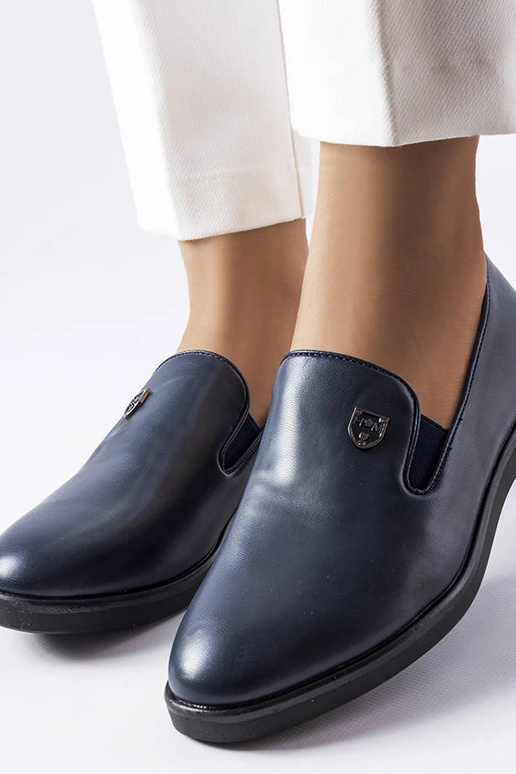 Dunkelblaue glatte Halbschuhe Concord