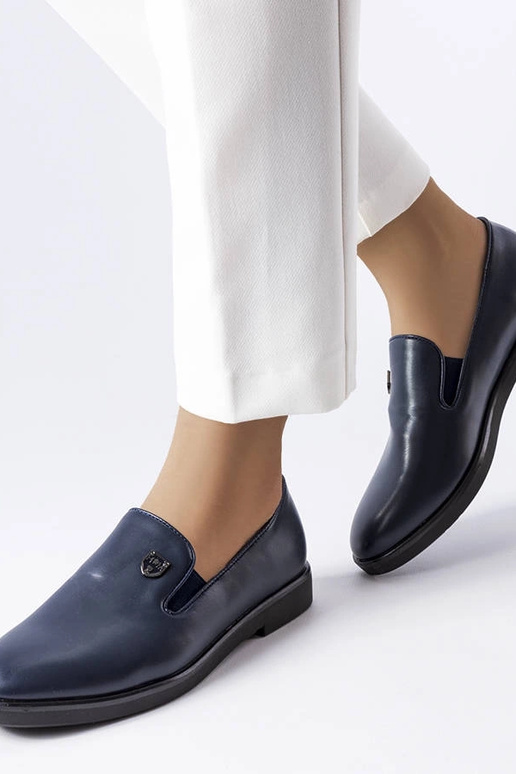 Dunkelblaue glatte Halbschuhe Concord