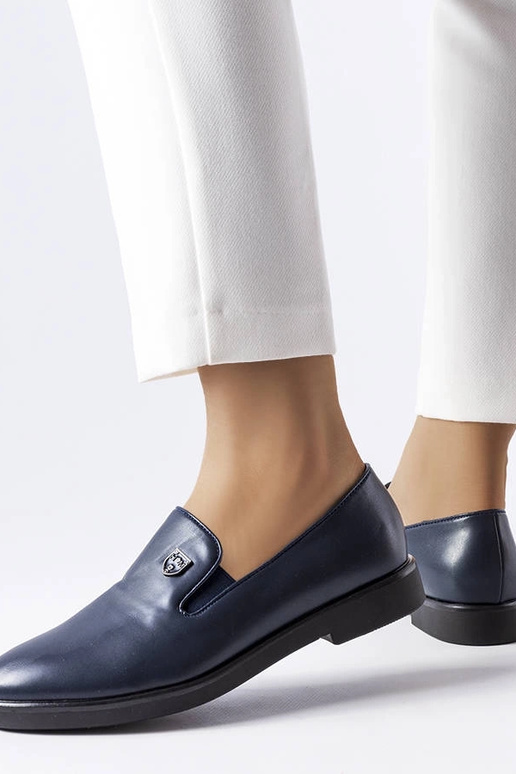 Dunkelblaue glatte Halbschuhe Concord