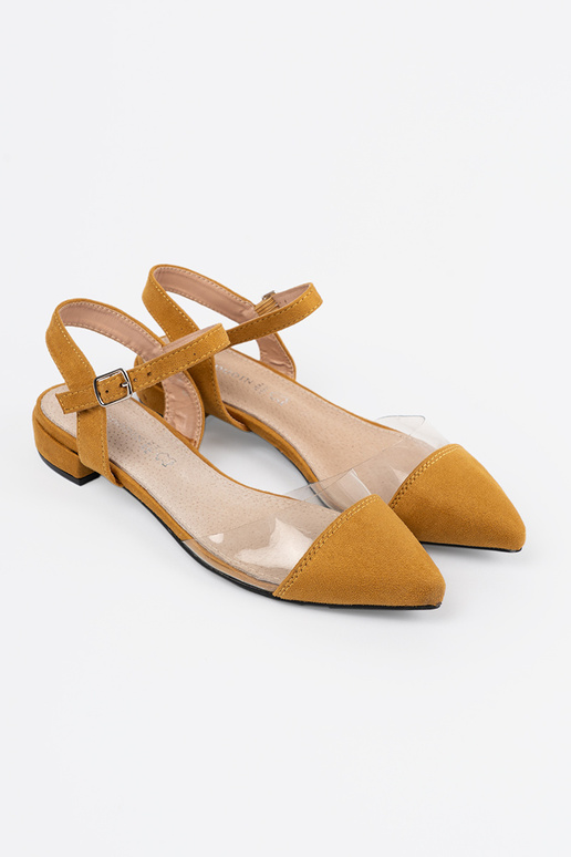 Senffarben Sandalen z zakrytymi palcami