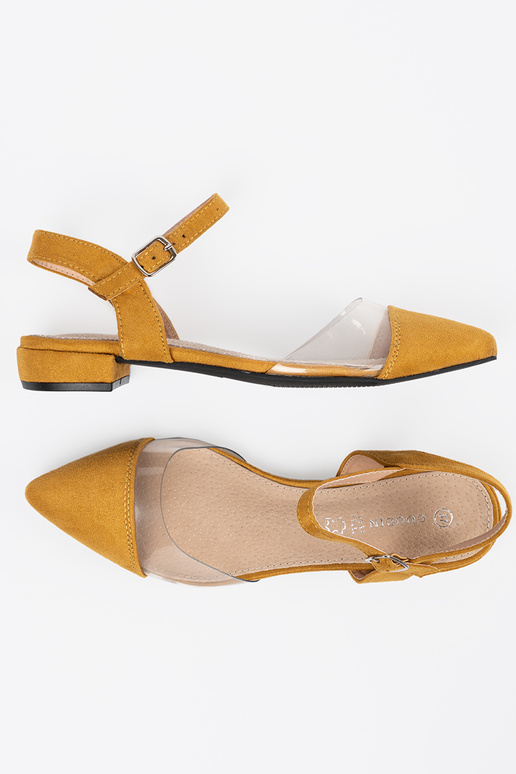 Senffarben Sandalen z zakrytymi palcami