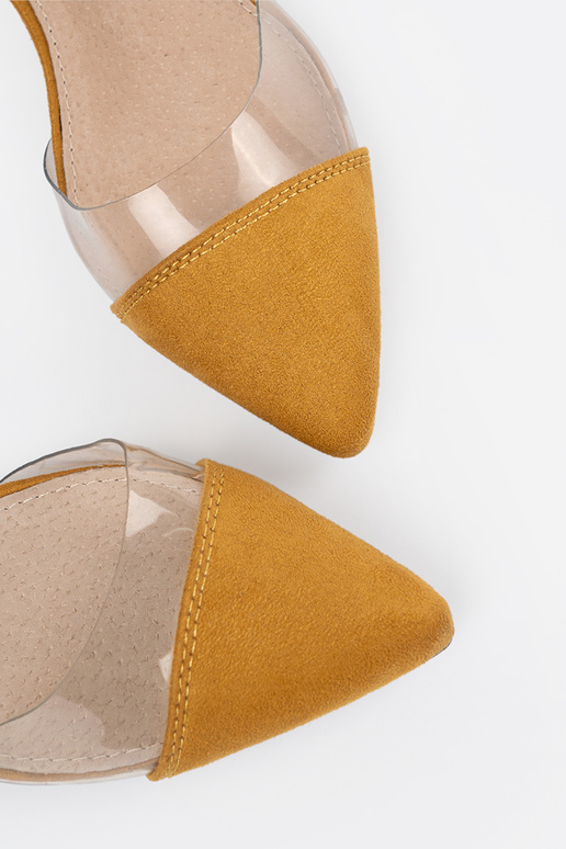 Senffarben Sandalen z zakrytymi palcami