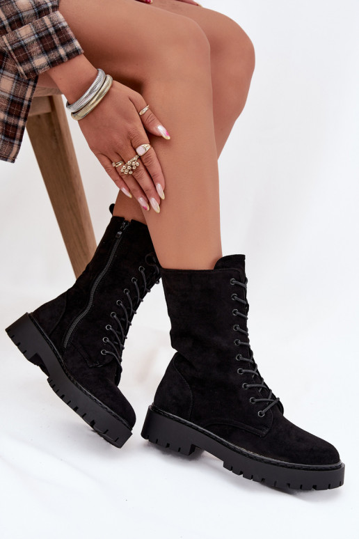 Damen gefütterte Arbeitsstiefel, schwarz, Tai turirvielle